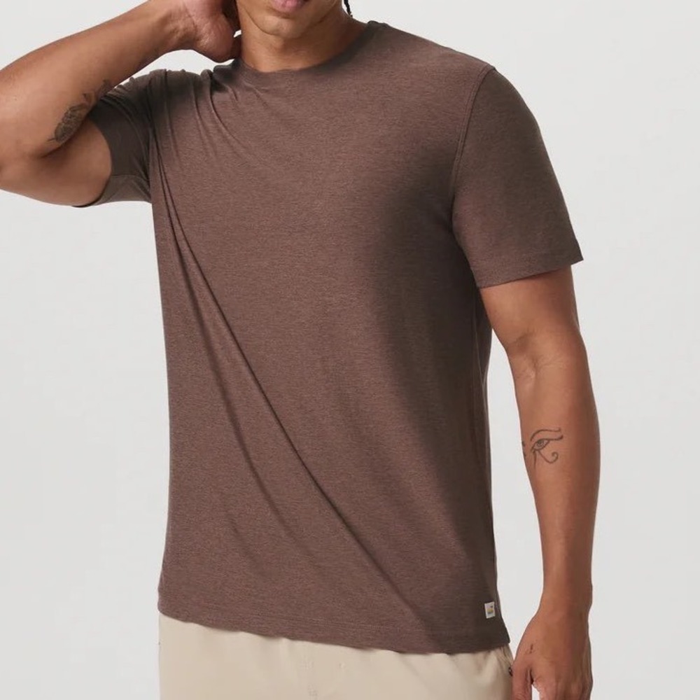 Vuori Strato Performance Shirt Heathered Brown L - Picture 1 of 7